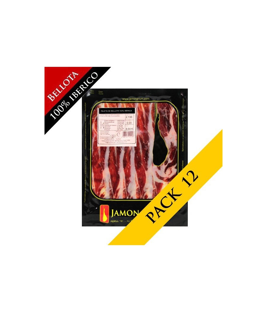 PACK 12 - Spalla di Bellota 100% Iberico (Huelva) - Pata Negra affettato 100g