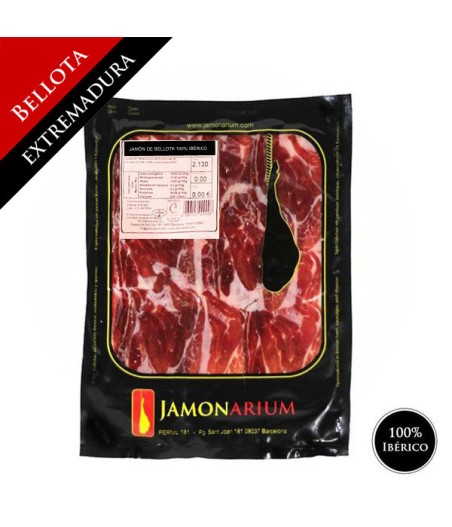 Bellota 100% pure Iberian Ham (Extremadura) - Pata Negra sliced 100g