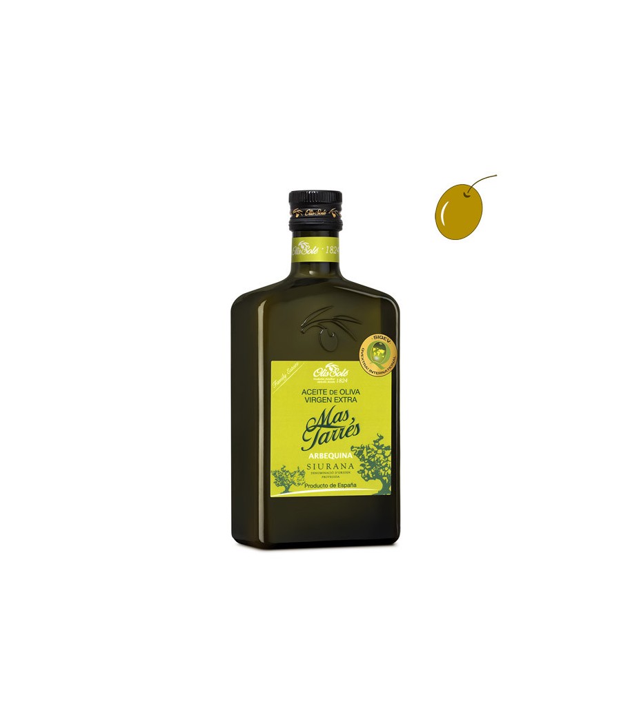 Más Tarrés Arbequina 500ml, Aceite de oliva virgen extra, DO Siurana