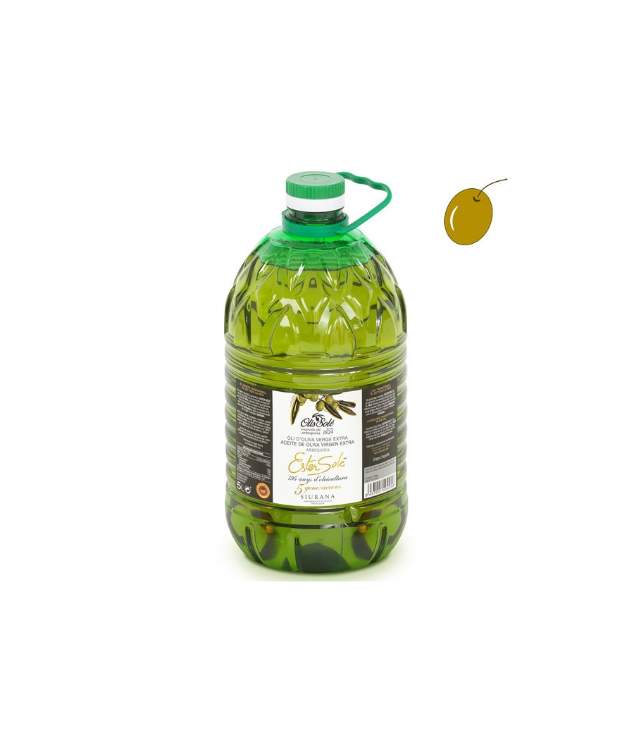 Ester Solé Arbequina 5l, Olio Extra Vergine di Oliva, DO Siurana Ester Solé Arbequina 5l, Olio Extra Vergine di Oliva, DO Siurana