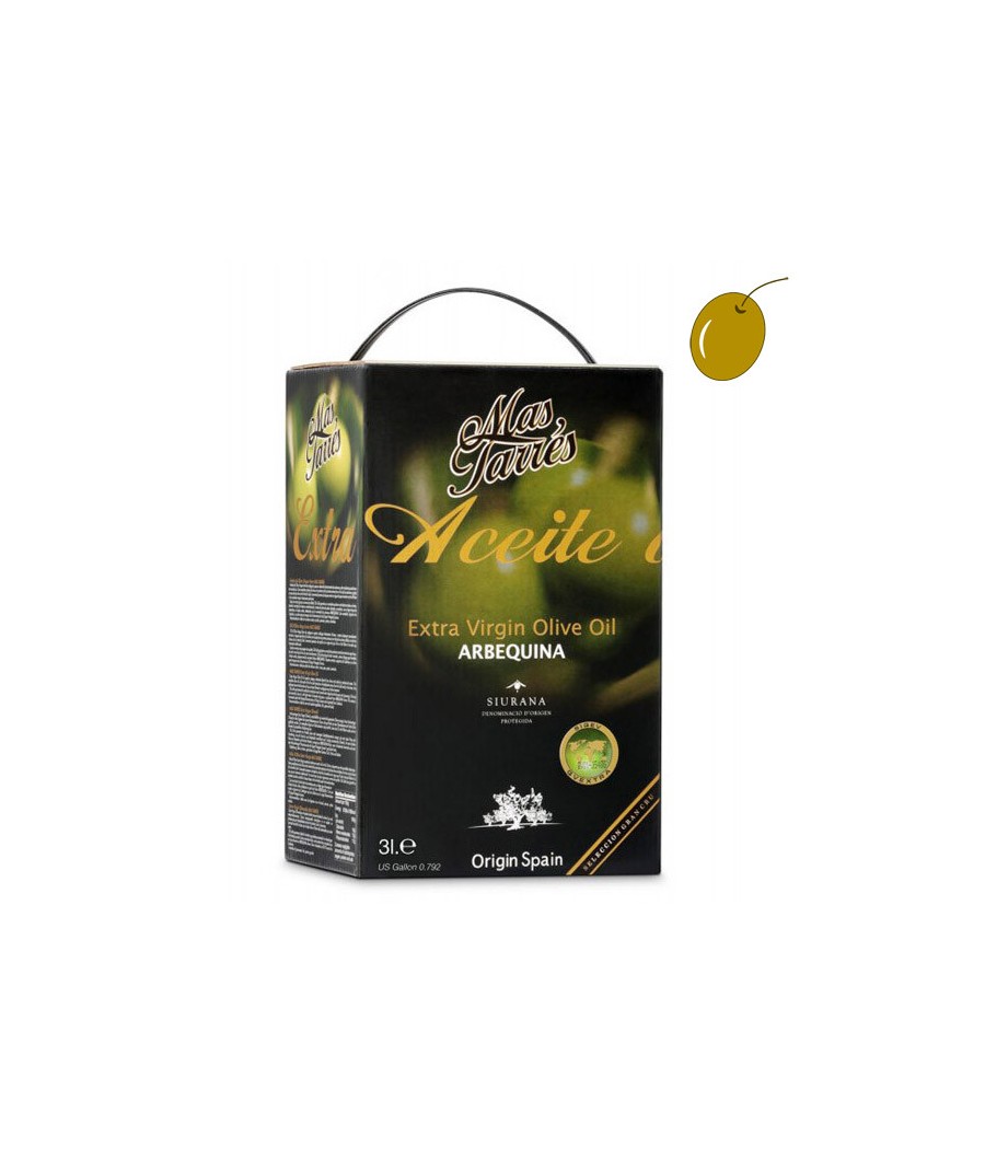 Más Tarrés Arbequina 3l, Aceite de oliva virgen extra, DO Siurana