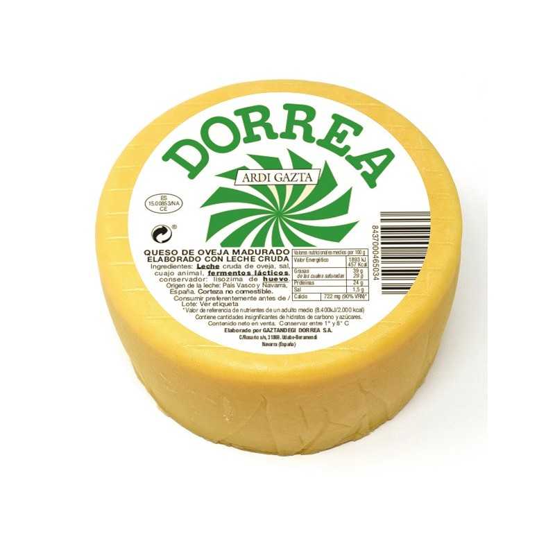 Aged cheese Dorrea with raw sheep's milk - WHOLE 3 kg