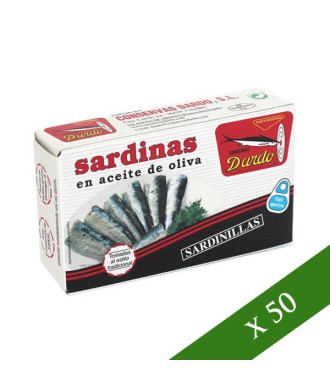 BOITE x50 - Sardines à l'huile d'olive 12/18 Dardo