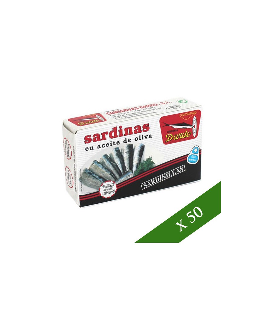 BOX x50 - Sardines in olive oil 12/18units Dardo