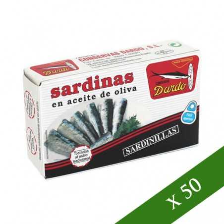 BOITE x50 - Sardines à l'huile d'olive 12/18 Dardo