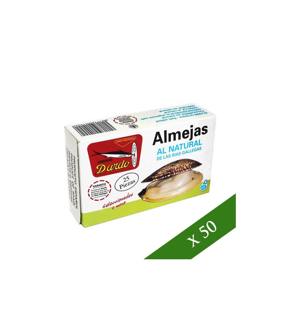 BOX x50 - Clams nature 20-30 pieces Dardo (Rias Gallegas)