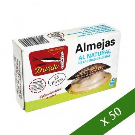 BOX x50 - Natürliche Muscheln 20-30 Stück Dardo (Galizischen Rias)