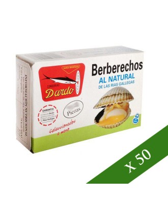 CAJA x50 - Berberechos al natural Dardo 30/35 piezas (Rias Gallegas)