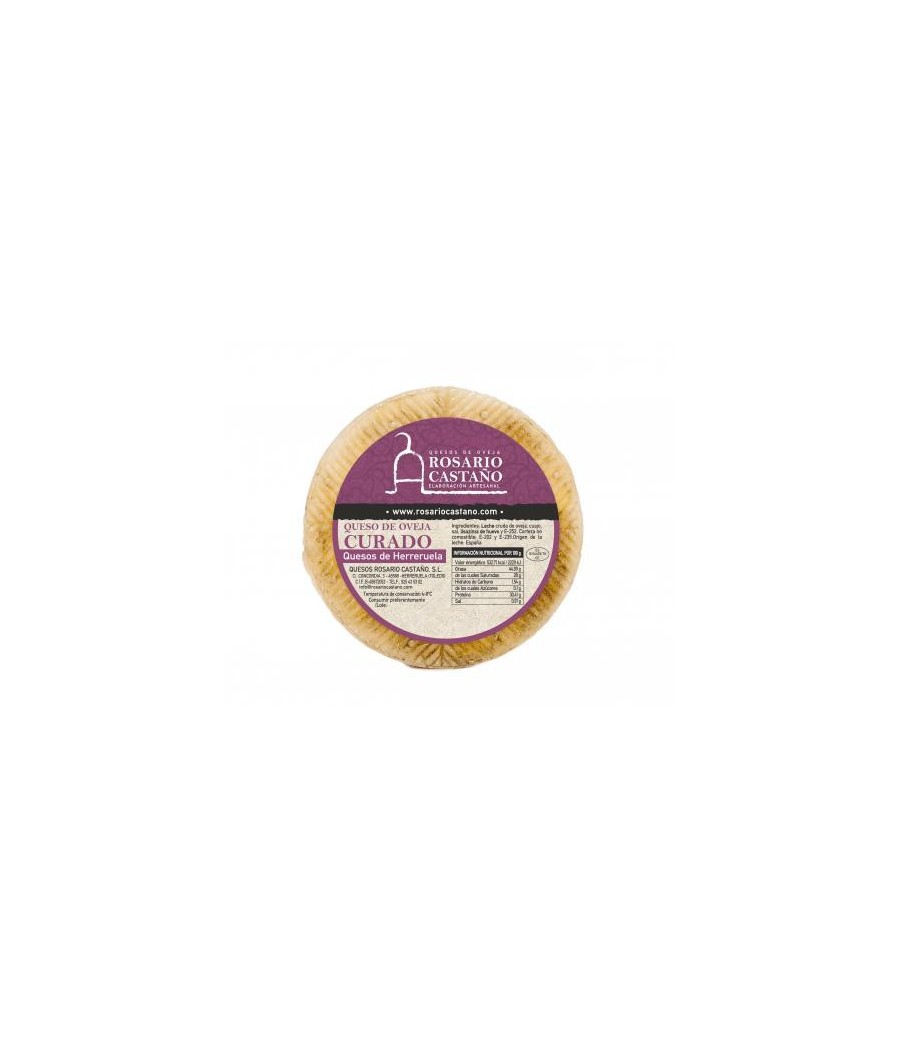 Pure sheep cured cheese Rosario Castaño WHOLE mini 600 gr Pure sheep cured cheese Rosario Castaño WHOLE mini 600 gr