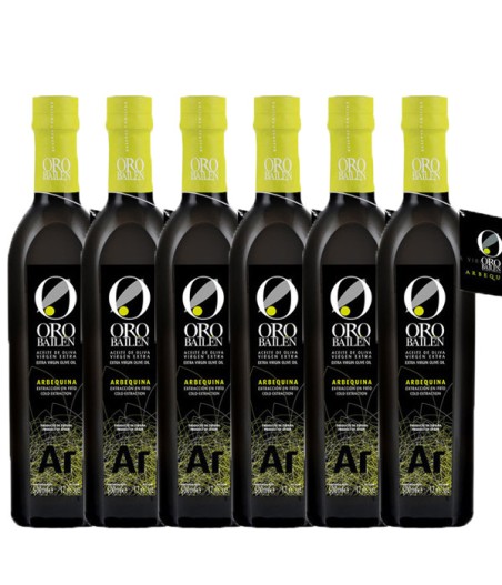 PACK 6 UNIDADES - Oro de Bailén Arbequina 500ml, Aceite de Oliva Virgen Extra de Jaén