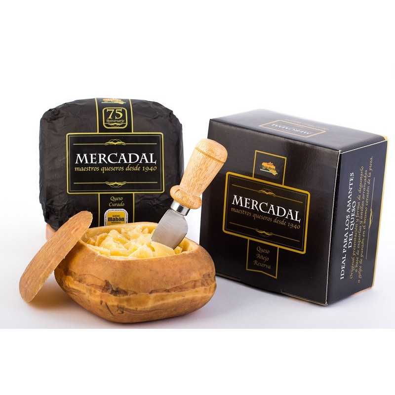 Añejo Mahón cheese Mercadal with pasterized cow milk, D.O. Mahon - WHOLE 700 g