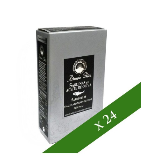 BOX x24 - Piccole sardine in olio di oliva Ramón Peña 16/20 Unità