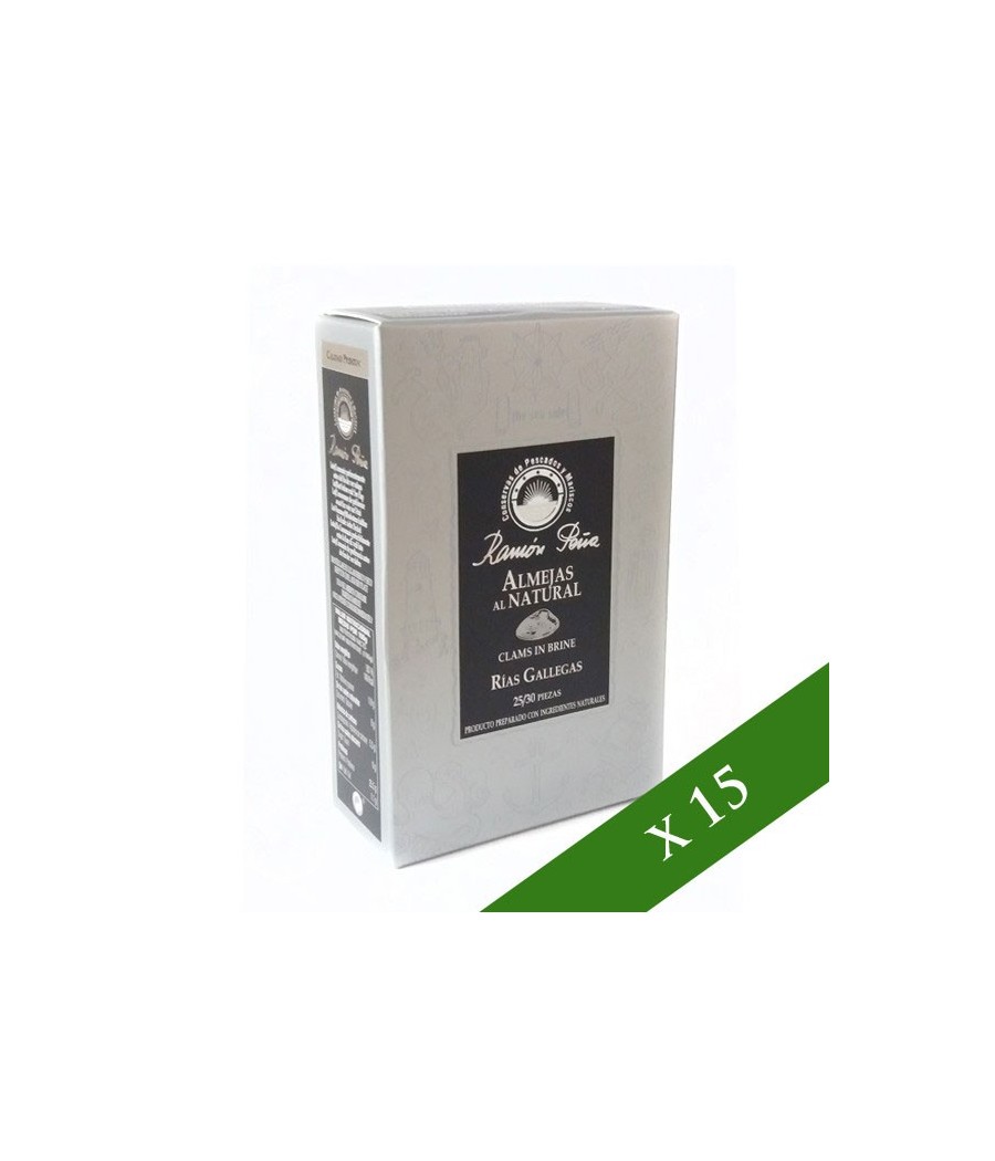 BOX x15 - Vongole al naturale Ramón Peña (Rias Gallegas) Pezzi 20/25