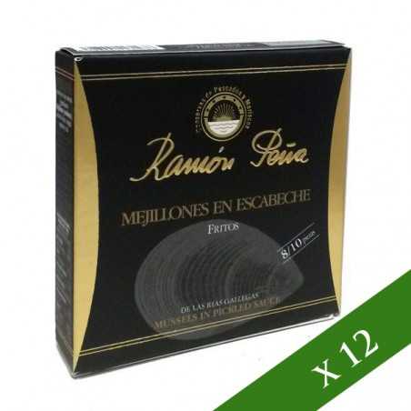 BOÎTE x12 - Moules en escabèche Ramón Peña 6-8 (Rías gallegas) "Étiquette Noir"