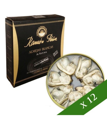 BOX x12 - Vongole bianche al naturale 18/20 Ramón Peña &quot;Etichetta Nera&quot;