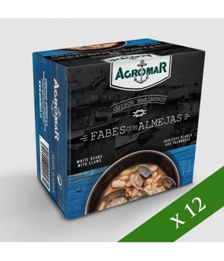 CAJA x12 - Fabes con almejas Agromar