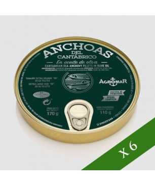BOX x6 - Cantabrian anchovies 20/24 Agromar