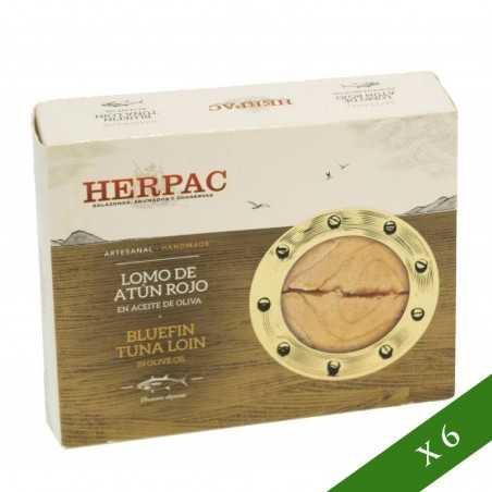 BOÎTE x6 - Longues de thon rouge en huile d’olive Herpac 245 gr