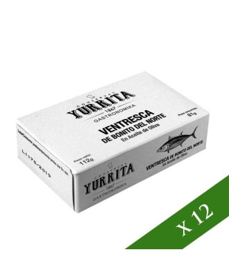 BOX x12 - Tonno bianco &quot;ventresca&quot; in olio di oliva Yurrita