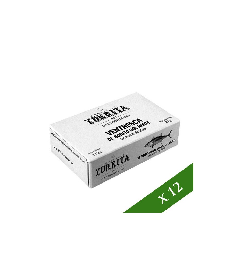 BOX x12 - Tonno bianco "ventresca" in olio di oliva Yurrita