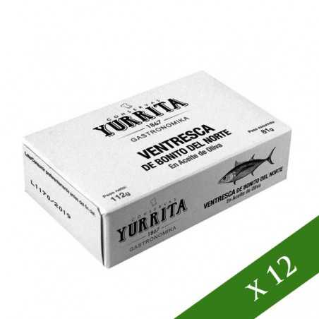 BOX x12 - Tonno bianco "ventresca" in olio di oliva Yurrita