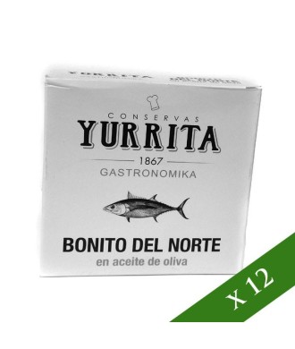 BOÎTE x12 - Tronc de Thon Blanc à l'Huile d'Olive Extra Vierge - Yurrita 266g