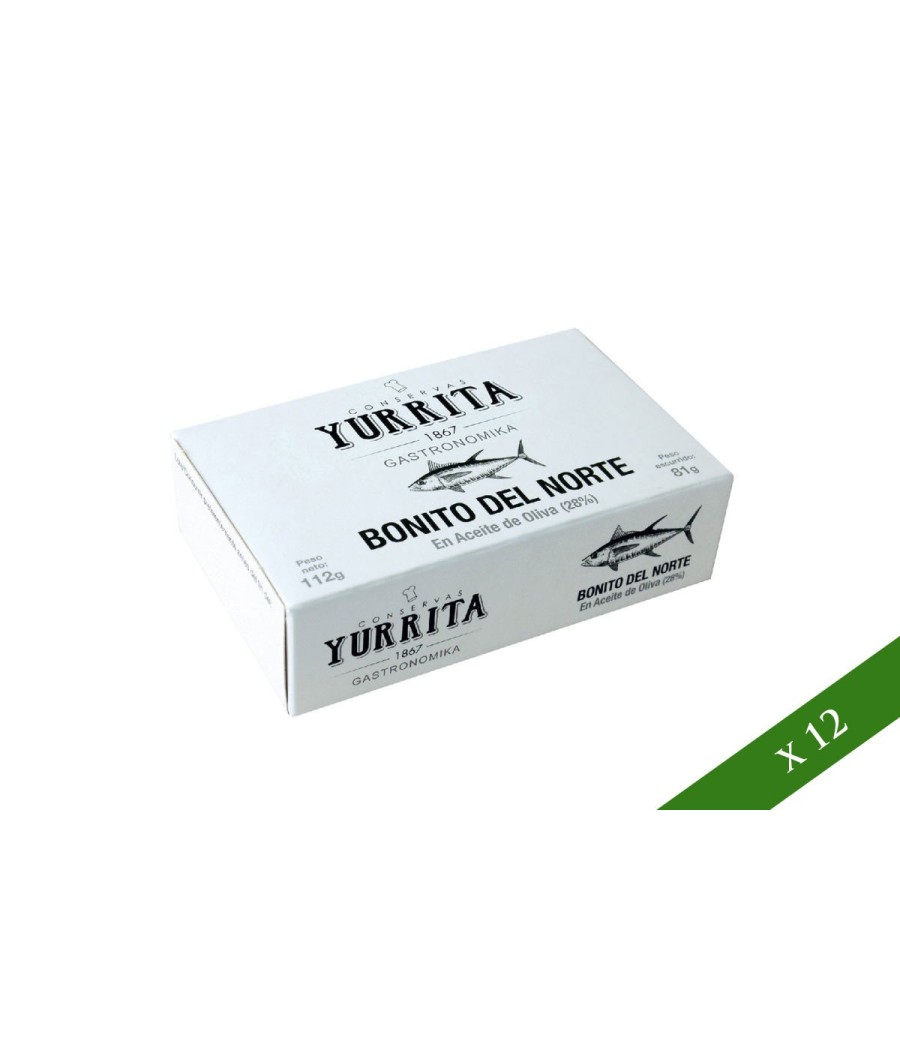 BOX x12 - Albacore tuna in olive oil Yurrita - 112gr
