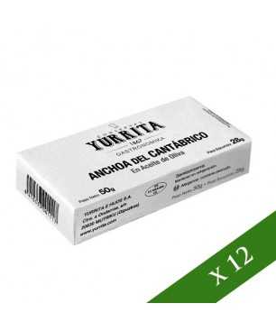 BOX x12 - Cantabrian Anchovies in olive oil Yurrita  50g