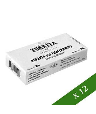 BOX x12 - Cantabrian Anchovies in olive oil Yurrita  50g