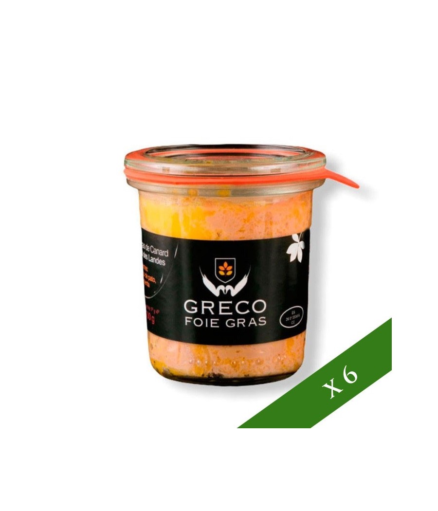 BOX x6 - Duck Foie Gras whole Greco (100g), IGP Landes