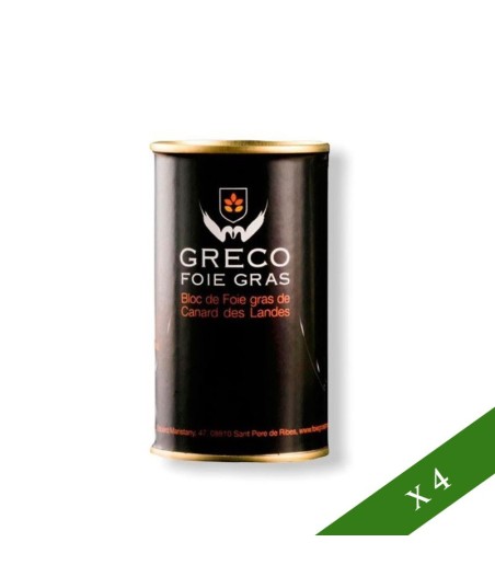 BOX x4 - Greco ganze Gänseleberpastete (190 g), IGP Landes