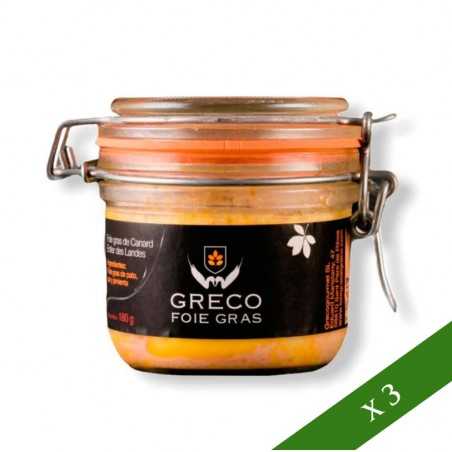 BOX x3 - Duck Foie Gras whole Greco (180g), IGP Landes