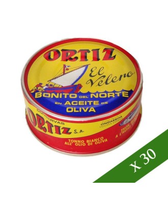 BOÎTE x30 - Thon blanc Ortiz dans l'huile d'olive 250gr