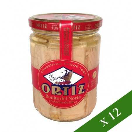 BOX x12 - Thunfisch Ortiz der Sorte Bonito del Norte in Olivenöl