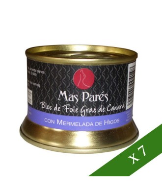 BOX x7 - Duck foie gras with figs block Mas Parés (130gr)