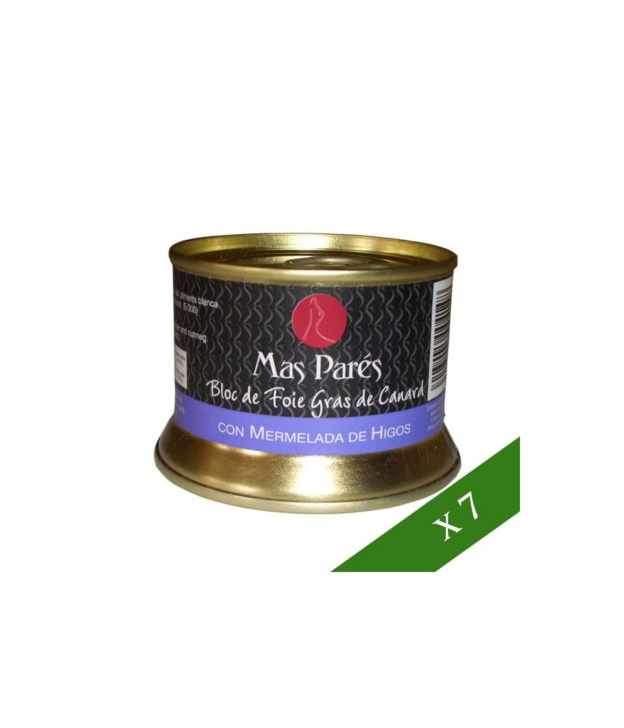 BOX x7 - Duck foie gras with figs block Mas Parés (130gr)