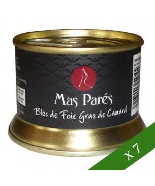 BOÎTE x7 - Bloc Foie gras de canard Naturel Mas Parés