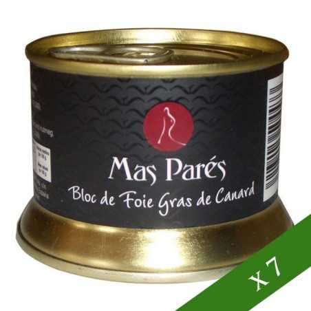 CAIXA x7 - Bloc de foie gras d'ànec natural Mas Parés