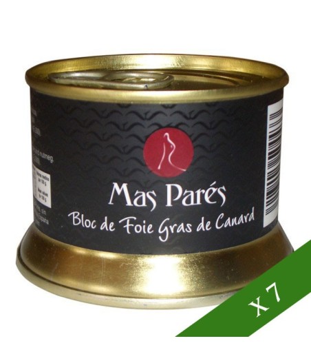 CAIXA x7 - Bloc de foie gras d'ànec natural Mas Parés