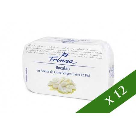 BOX x12 - Kabeljau in Nativem Olivenöl Extra, 120g Frinsa