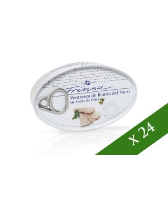 BOX x24 - “Ventresca” albacore tuna in olive oil 111 gr. frinsa