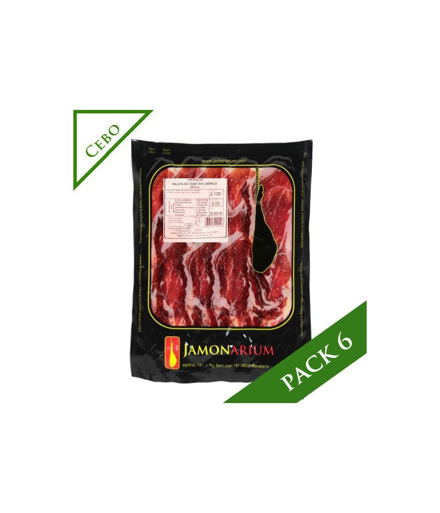 Pack x6 - Paleta de Cebo Ibérica, 50% Raza Ibérica cortada 100g