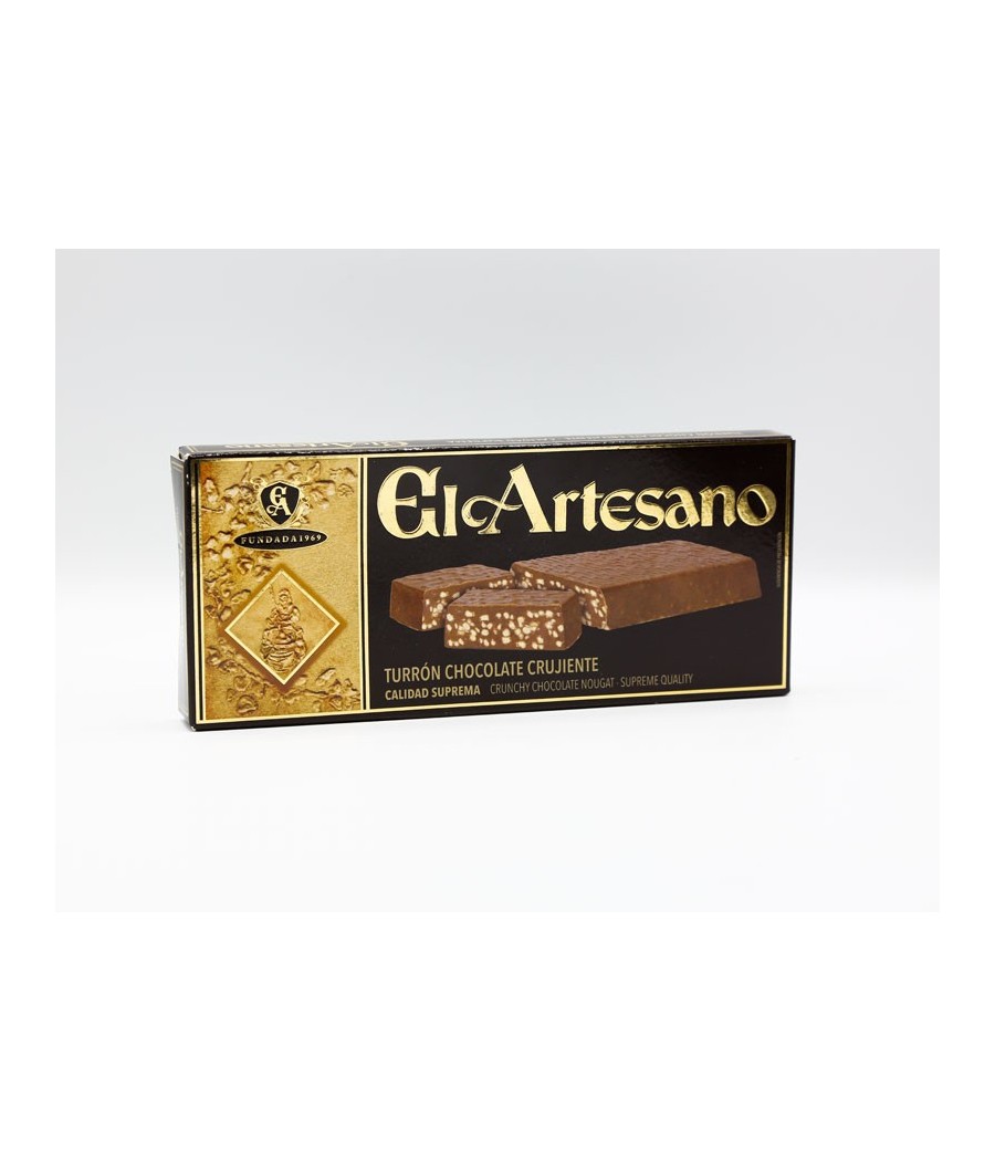 Turrón crujiente de chocolata 200 g El Artesano Turrón crujiente de chocolata 200 g El Artesano