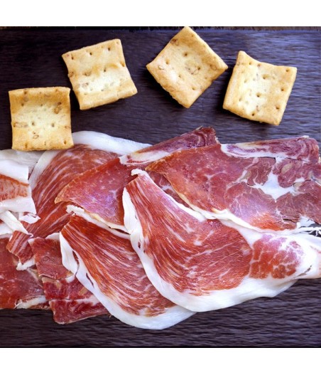 Bellota iberischer Schinken (Jabugo, Huelva), 100% iberische Rasse - Pata Negra geschnitten 100g