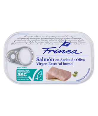 Salmón ahumado en Aceite de Oliva Virgen Extra 120 g Frinsa