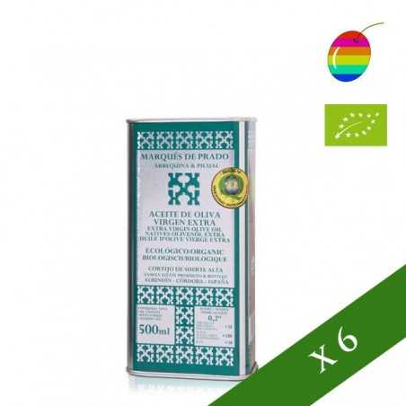 BOX x6 --- Marqués de Prado Selección Familiar Coupage Organic 500ml, Extra Virgin Olive Oil