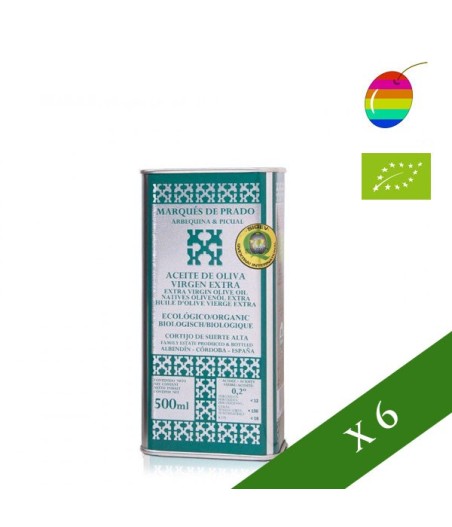 CAJA x6 --- Marqués de Prado Selección Familiar Coupage ecológico 500ml, Aceite de Oliva Virgen Extra