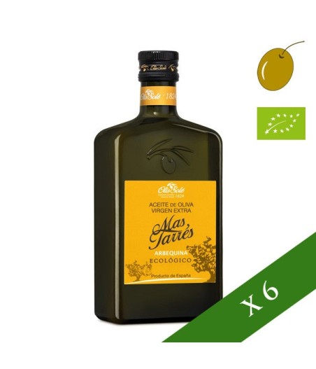 CAJA x6 --- Mas Tarrés arbequina ecológico 500ml, Aceite de oliva virgen extra