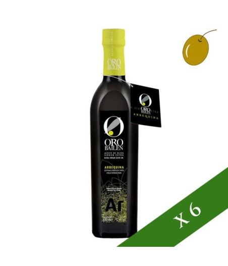 CAJA x6 --- Oro de Bailén Arbequina 500ml, Aceite de Oliva Virgen Extra de Jaén