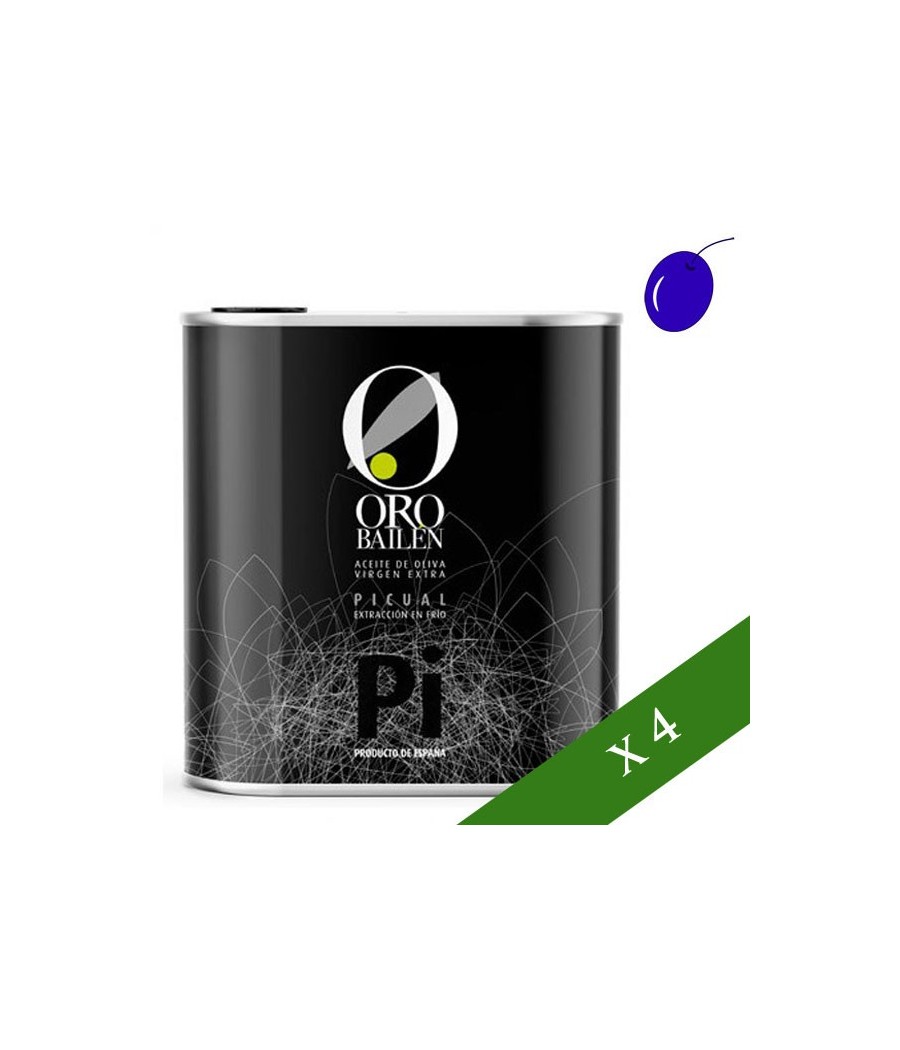 CAJA x4 --- Oro de Bailén Picual 2.5l, Aceite de oliva virgen extra de Jaén
